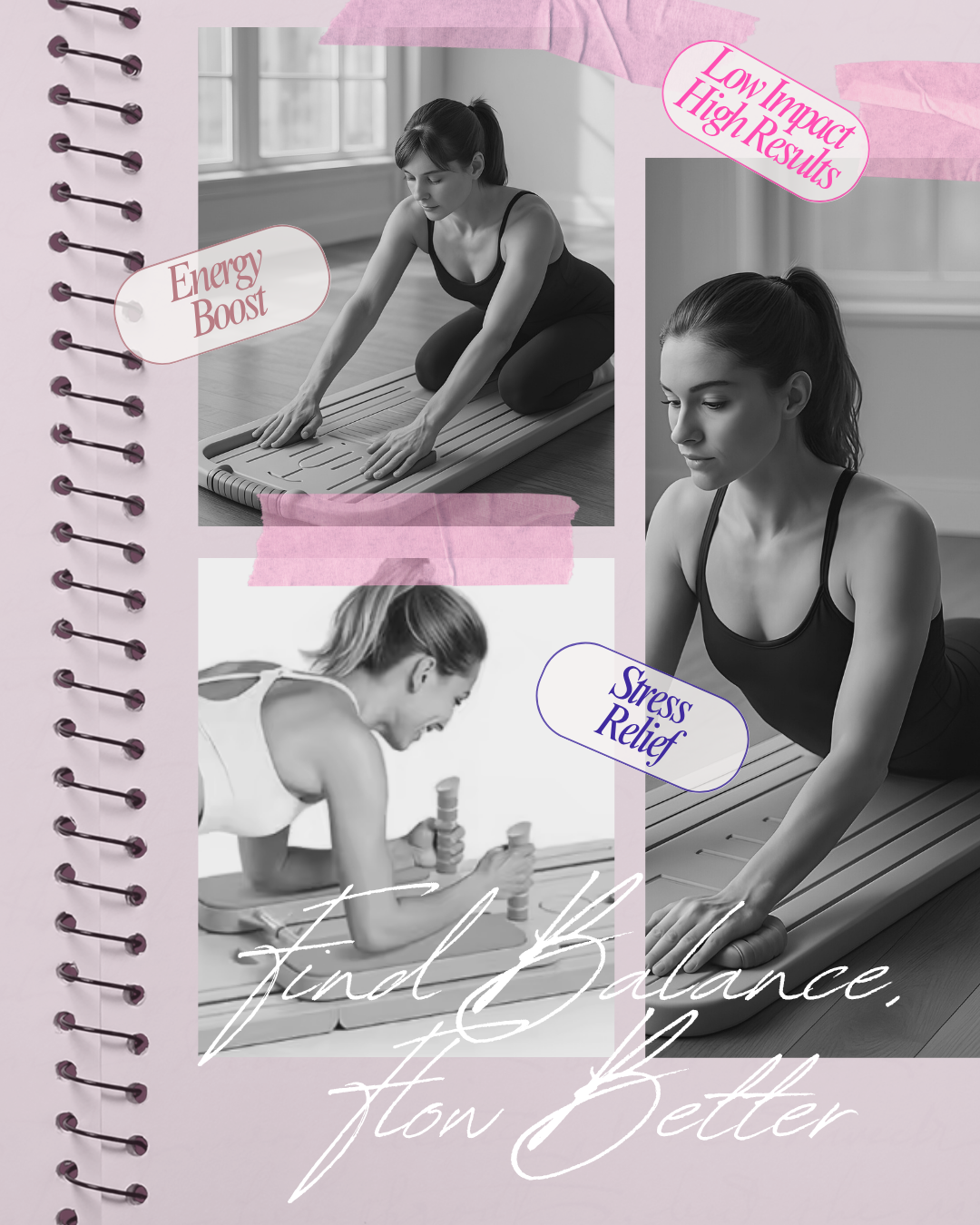 Form + Flow Pilates Board – Core & Balance Trainer